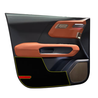 Fits Kia Telluride 2027+ Alcantara Anti Kick Door Panel Protection Decal Stickers Overlay, Black Red