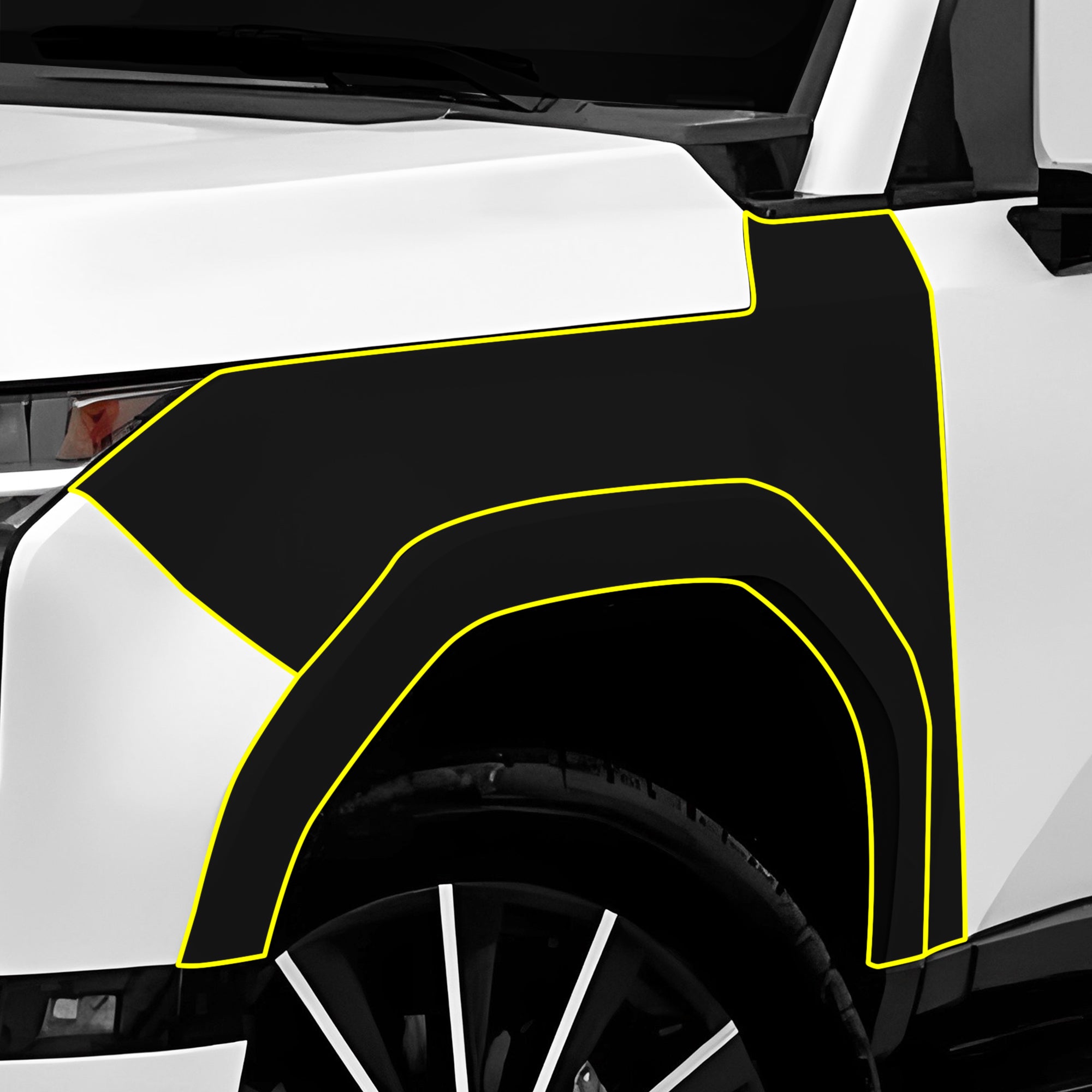 Fits Lexus GX 550 2024+ Precut Premium Gloss Black Carbon Fiber Fender Paint Protection Film PPF Decal Film Kit - Bogar Tech Designs