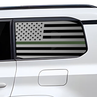 Buy thin-green-line Fits Lexus GX 2024+ Quarter Window American Flag Vinyl Decal Stickers