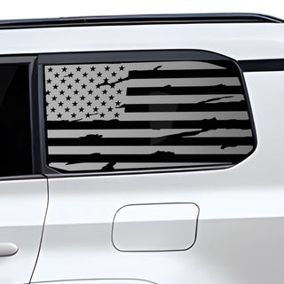 Buy distressed-black Fits Lexus GX 2024+ Quarter Window American Flag Vinyl Decal Stickers