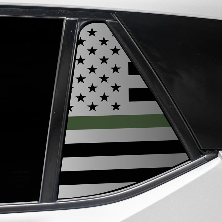 Quarter Window American Flag Vinyl Decal Stickers Fits Lexus RZ 2023 - 2025 - Bogar Tech Designs