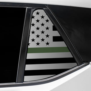 Buy thin-green-line Quarter Window American Flag Vinyl Decal Stickers Fits Lexus RZ 2023-2024