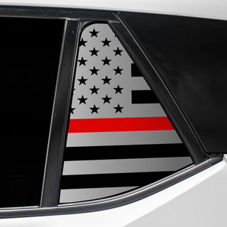 Buy thin-red-line Quarter Window American Flag Vinyl Decal Stickers Fits Lexus RZ 2023-2024