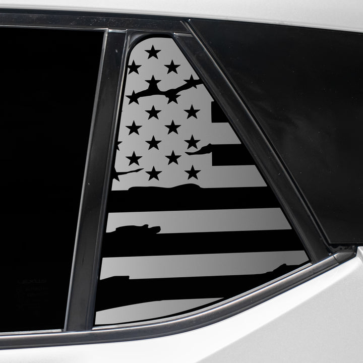 Quarter Window American Flag Vinyl Decal Stickers Fits Lexus RZ 2023 - 2025 - Bogar Tech Designs