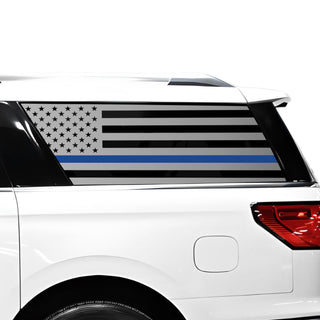 Buy thin-blue-line Fits Lincoln Navigator L 2018+ Quarter Window American Flag Vinyl Decal Stickers