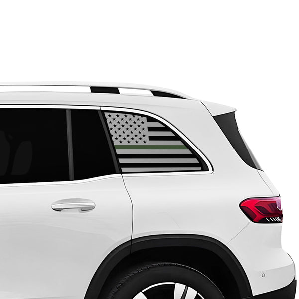 Fits Mercedes-Benz EQB 2022+ Quarter Window American Flag Vinyl Decal Stickers