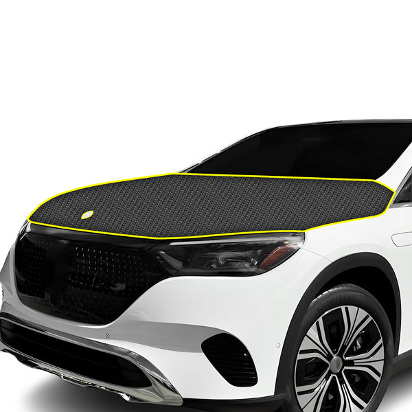 Fits Mercedes-Benz EQE SUV 2023+ Precut Premium Gloss Black Carbon Fiber Hood Paint Protection Film PPF Decal Film Kit