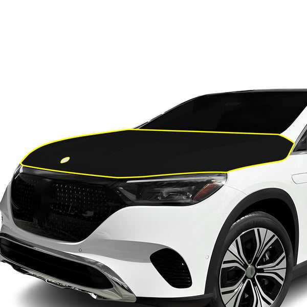 Fits Mercedes-Benz EQE SUV 2023+ Precut Premium Gloss Black Carbon Fiber Hood Paint Protection Film PPF Decal Film Kit