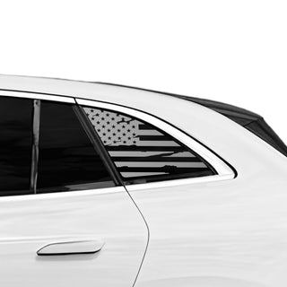 Buy distressed-black Fits Mercedes-Benz EQE SUV 2023+ Quarter Window American Flag Vinyl Decal Stickers