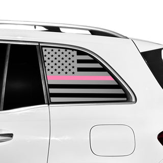 Buy thin-pink-line Fits Mercedes-Benz GLB 2020+ Quarter Window American Flag Vinyl Decal Stickers