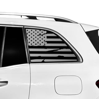 Buy distressed-black Fits Mercedes-Benz GLB 2020+ Quarter Window American Flag Vinyl Decal Stickers