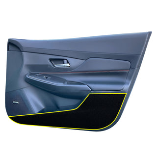 Fits Nissan Sentra 2026+ Alcantara Anti Kick Door Panel Protection Decal Stickers Overlay, Black Red