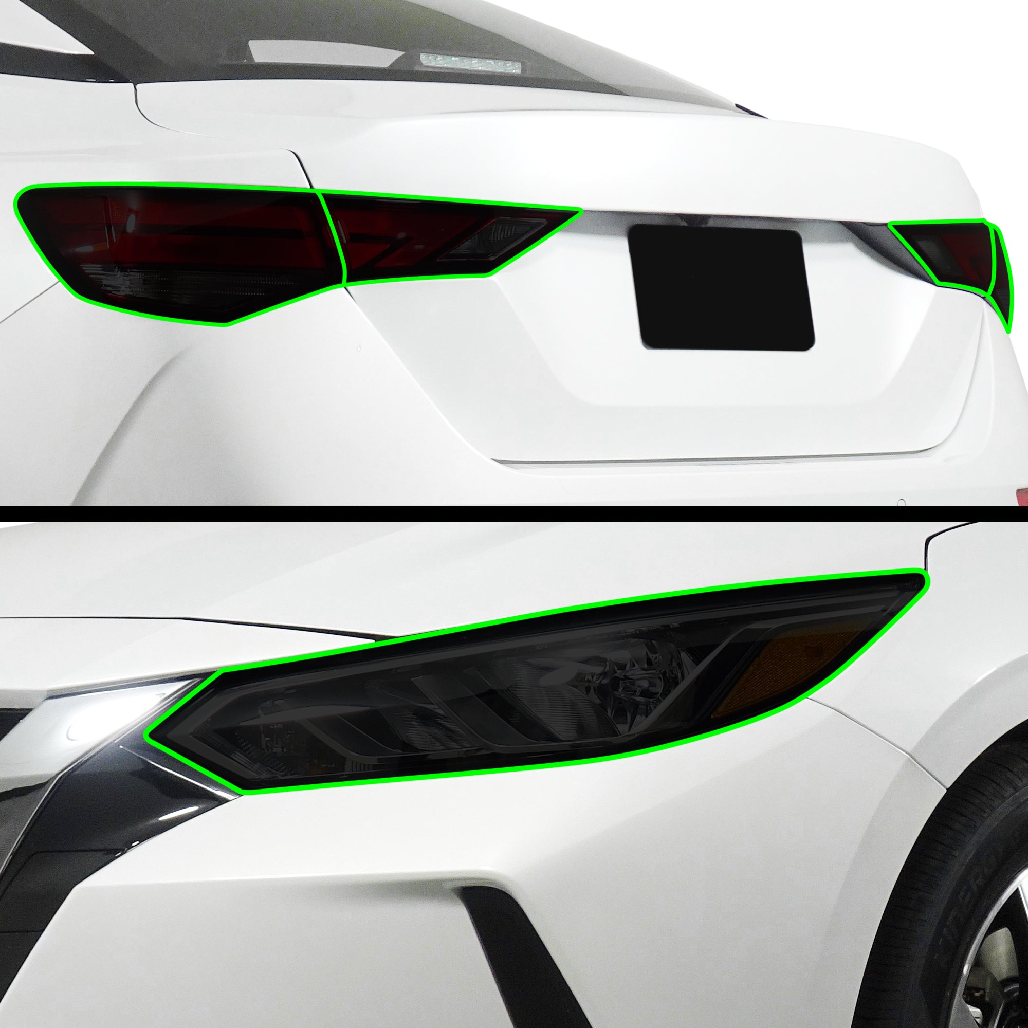 Full Headlight Taillight Precut Smoked PPF Tint Kit Overlay Film Fits Nissan Sentra 2020 - 2025 - Bogar Tech Designs