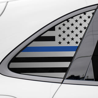 Buy thin-blue-line Quarter Window American Flag Vinyl Decal Stickers Fits Porsche Macan 2015-2021