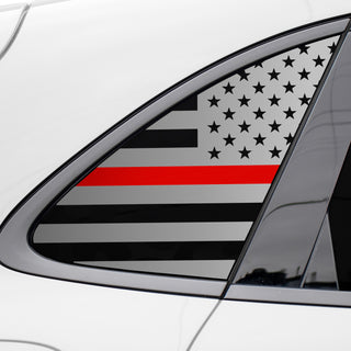 Buy thin-red-line Quarter Window American Flag Vinyl Decal Stickers Fits Porsche Macan 2015-2021