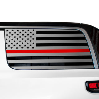 Buy thin-red-line Quarter Window American Flag Vinyl Decal Stickers Fits Rivian R1S 2022-2024