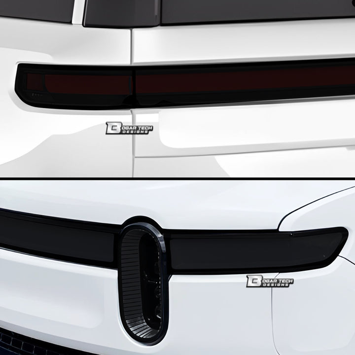 Full Headlight Taillight Precut Smoked PPF Tint Kit Film Overlay Fits Rivian R1S 2022 - 2024 - Bogar Tech Designs