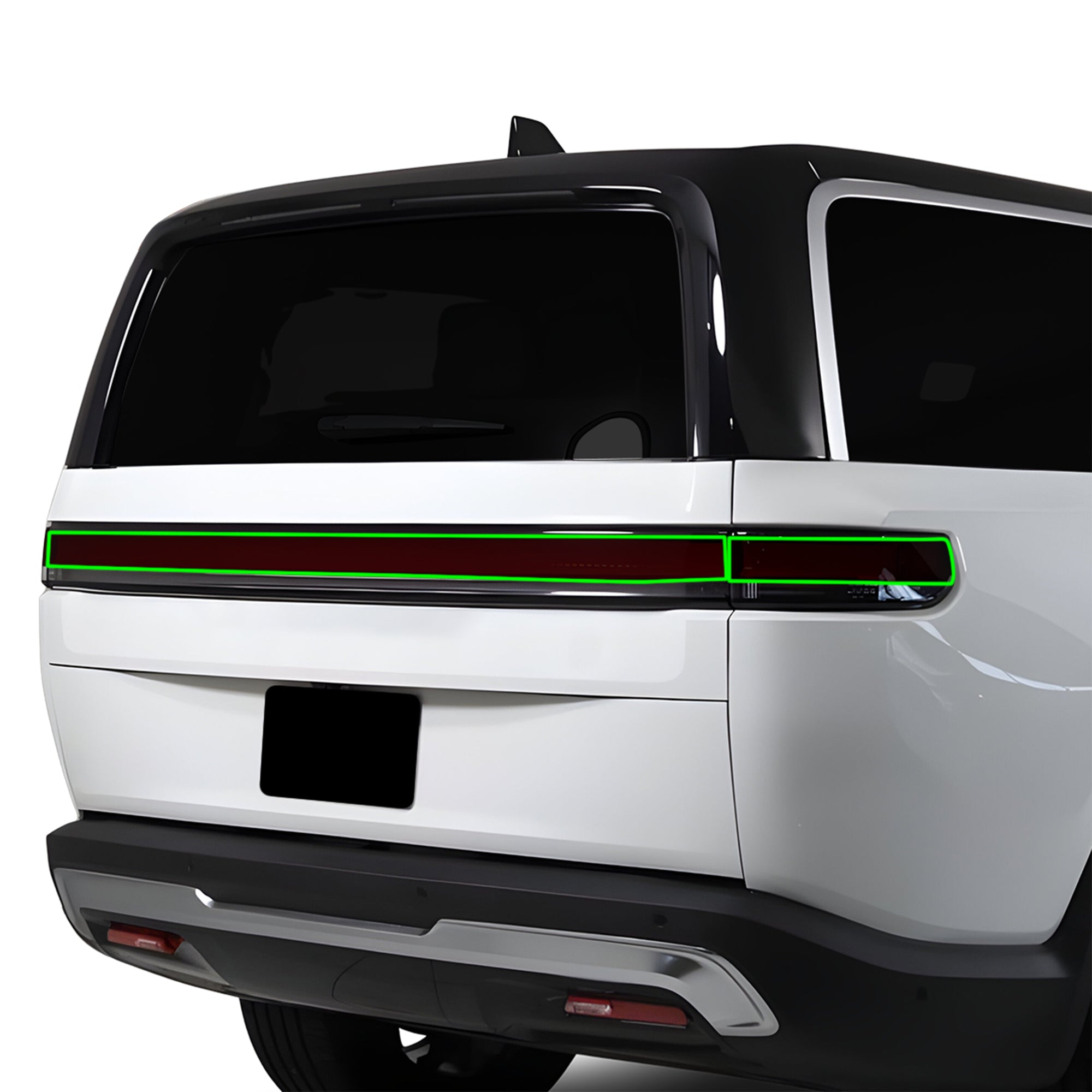 Rivian R1S 2022–2026 Dark Smoke Headlight & Taillight Tint Kit – Precut Vinyl Lens Overlays