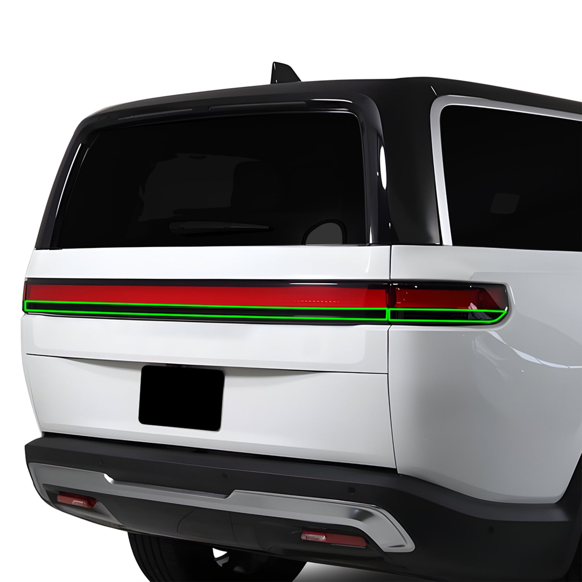 Rivian R1S 2022–2026 Dark Smoke Headlight & Taillight Tint Kit – Precut Vinyl Lens Overlays