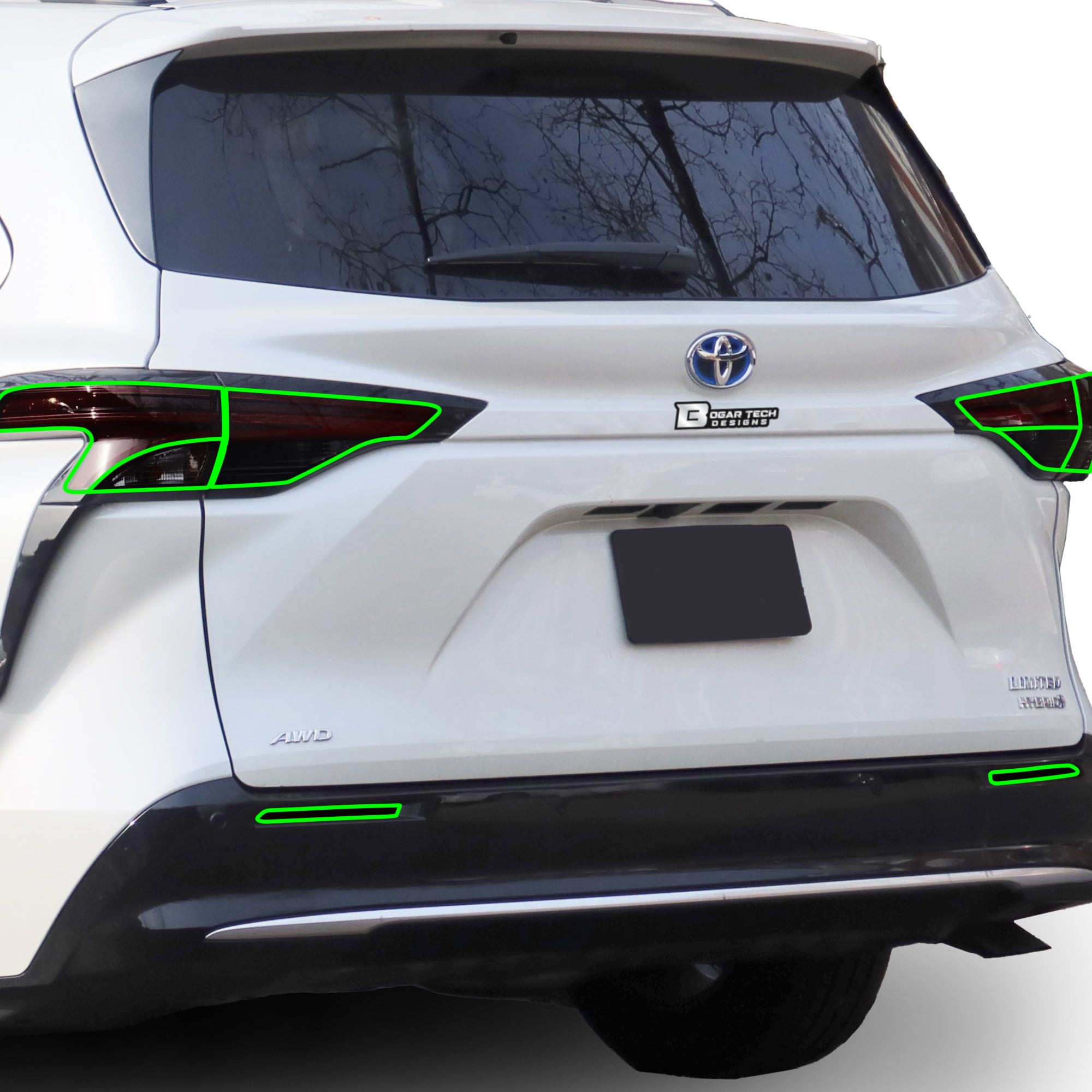 Full Headlight Taillight Precut Smoked PPF Tint Kit Film Overlay Fits Toyota Sienna 2021 - 2023 - Bogar Tech Designs