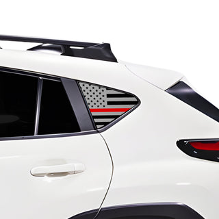 Buy thin-red-line Fits Subaru Crosstrek 2024+ Quarter Window American Flag Vinyl Decal Stickers