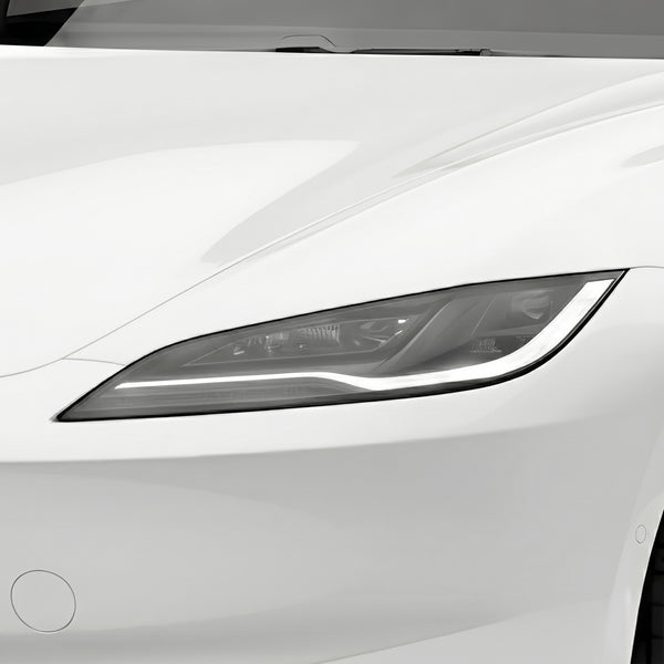 Tesla Model 3 2024–2026 Dark Smoke Headlight & Taillight Tint Kit – Precut Vinyl Lens Overlays