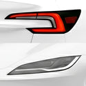 Tesla Model 3 2024–2026 Dark Smoke Headlight & Taillight Tint Kit – Precut Vinyl Lens Overlays