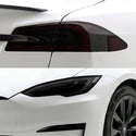 Tesla Model S 2017–2026 Dark Smoke Headlight & Taillight Tint Kit – Precut Vinyl Lens Overlays