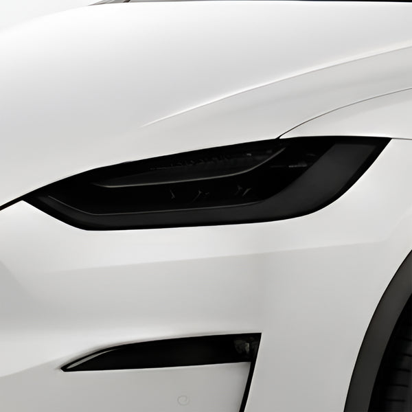 Tesla Model X 2022–2026 Dark Smoke Headlight & Taillight Tint Kit – Precut Vinyl Lens Overlays
