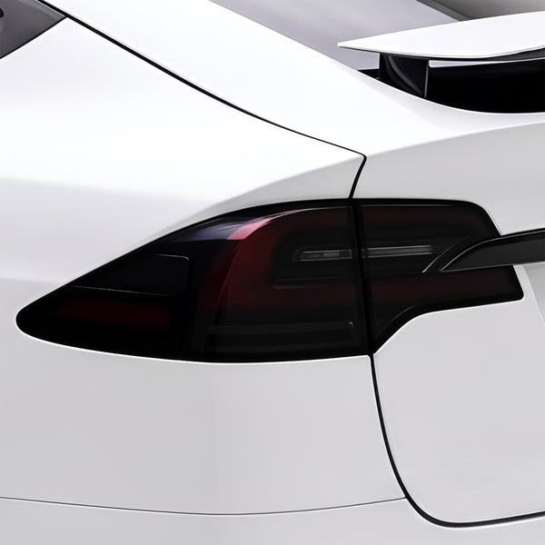 Tesla Model X 2022–2026 Dark Smoke Headlight & Taillight Tint Kit – Precut Vinyl Lens Overlays