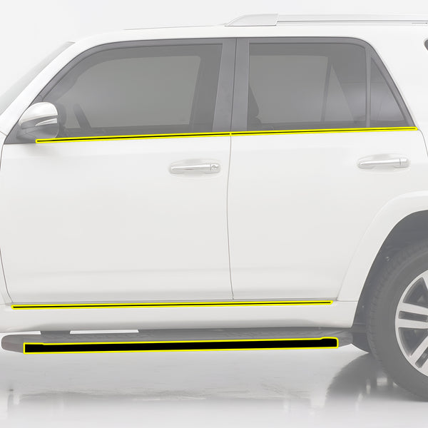 Toyota 4Runner 2014-2024 Blackout Chrome Delete Kit - Precut Gloss Black Vinyl Overlays