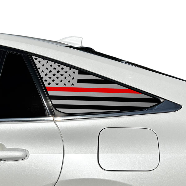 Fits Toyota Mirai 2021+ Quarter Window American Flag Vinyl Decal Stickers