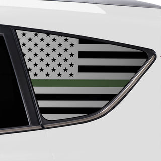 Buy thin-green-line Quarter Window American Flag Vinyl Decal Stickers Fits Toyota Rav4 2013-2018