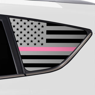 Buy thin-pink-line Quarter Window American Flag Vinyl Decal Stickers Fits Toyota Rav4 2013-2018