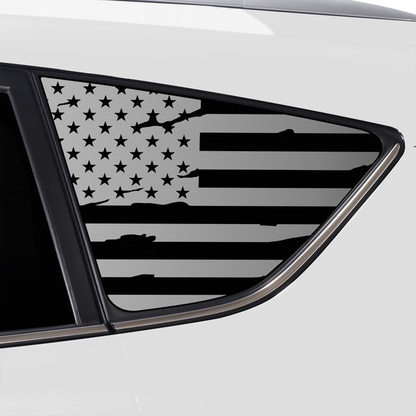 Quarter Window American Flag Vinyl Decal Stickers Fits Toyota Rav4 2013-2018