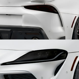 Toyota Supra 2020–2026 Dark Smoke Headlight & Taillight Tint Kit – Precut Vinyl Lens Overlays