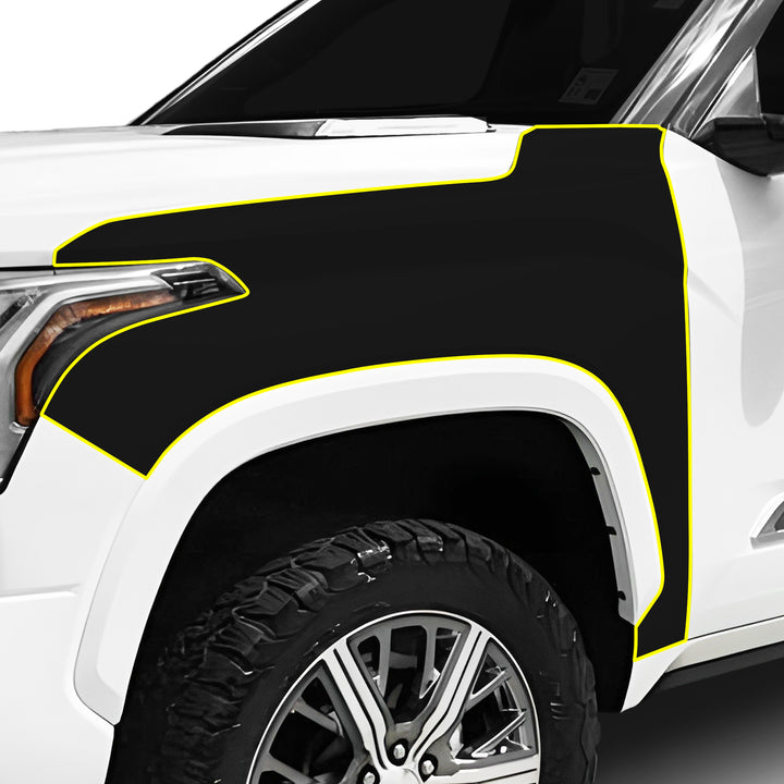 Fits Toyota Tundra 2022+ Precut Premium Gloss Black Carbon Fiber Fender Paint Protection Film PPF Decal Film Kit - Bogar Tech Designs