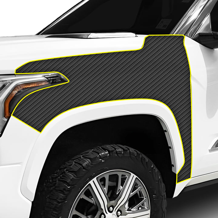Fits Toyota Tundra 2022+ Precut Premium Gloss Black Carbon Fiber Fender Paint Protection Film PPF Decal Film Kit - Bogar Tech Designs