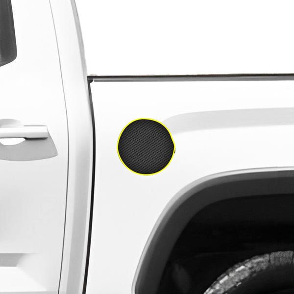 Fits Toyota Tundra 2022+ Precut Fuel Door Premium Paint Protection Film PPF Decal Film Kit Gas Cap Cover, Gloss Black Carbon Fiber