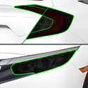 Full Headlight Taillight Precut Smoked PPF Tint Kit Film Overlay Fits Honda Civic