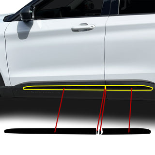 Main image 2025 ford explorer side skirt chrome delete gloss black 32c0cbab 375f 457a a874 6806a18c25ca