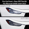 Fits Maserati Ghibli Full Headlight Taillight Precut Smoked PPF Tint Kit Film Overlay