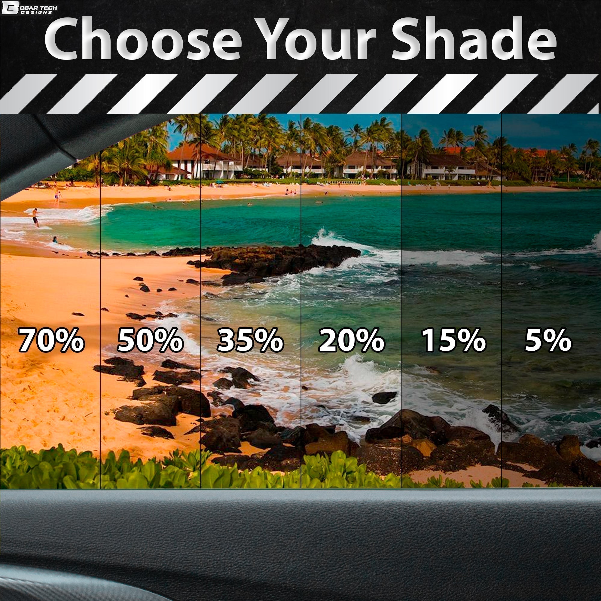 Precut Front Rear Windows Windshield Premium Nano Ceramic Window Film Tint Kit For Dodge Challenger 2016 - 2023 - Bogar Tech Designs