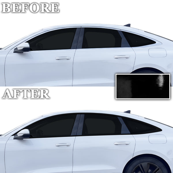 Audi A6 S6 e-tron 2025-2027 Blackout Chrome Delete Kit – Precut Gloss Black Vinyl Overlays Film