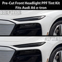 Audi A6 S6 e-tron 2025-2027 Dark Smoke Headlight & Taillight Tint Kit – Precut Vinyl Lens Overlays Film