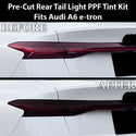 Audi A6 S6 e-tron 2025-2027 Dark Smoke Headlight & Taillight Tint Kit – Precut Vinyl Lens Overlays Film