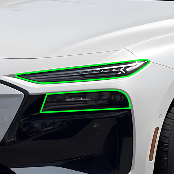 Audi A6 S6 e-tron 2025-2027 Dark Smoke Headlight & Taillight Tint Kit – Precut Vinyl Lens Overlays Film
