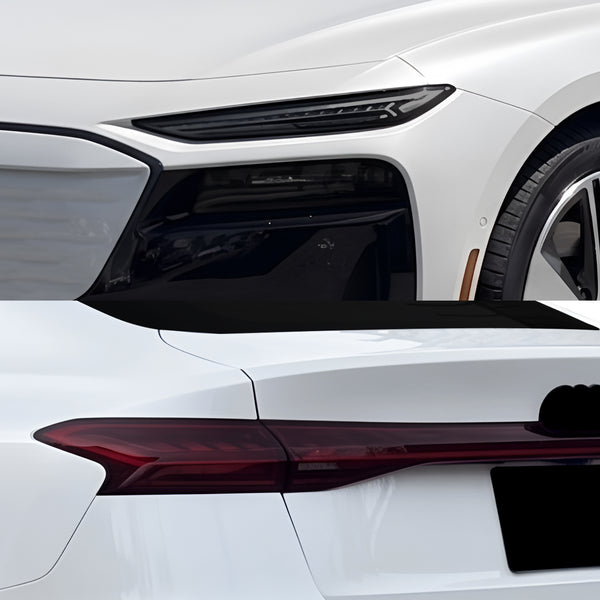 Audi A6 S6 e-tron 2025-2027 Dark Smoke Headlight & Taillight Tint Kit – Precut Vinyl Lens Overlays Film