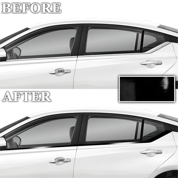 Vinyl Chrome Delete Wheel Sides Front Rear Bumper Trim Blackout Decal Stickers Overlay Film Fits Nissan Altima