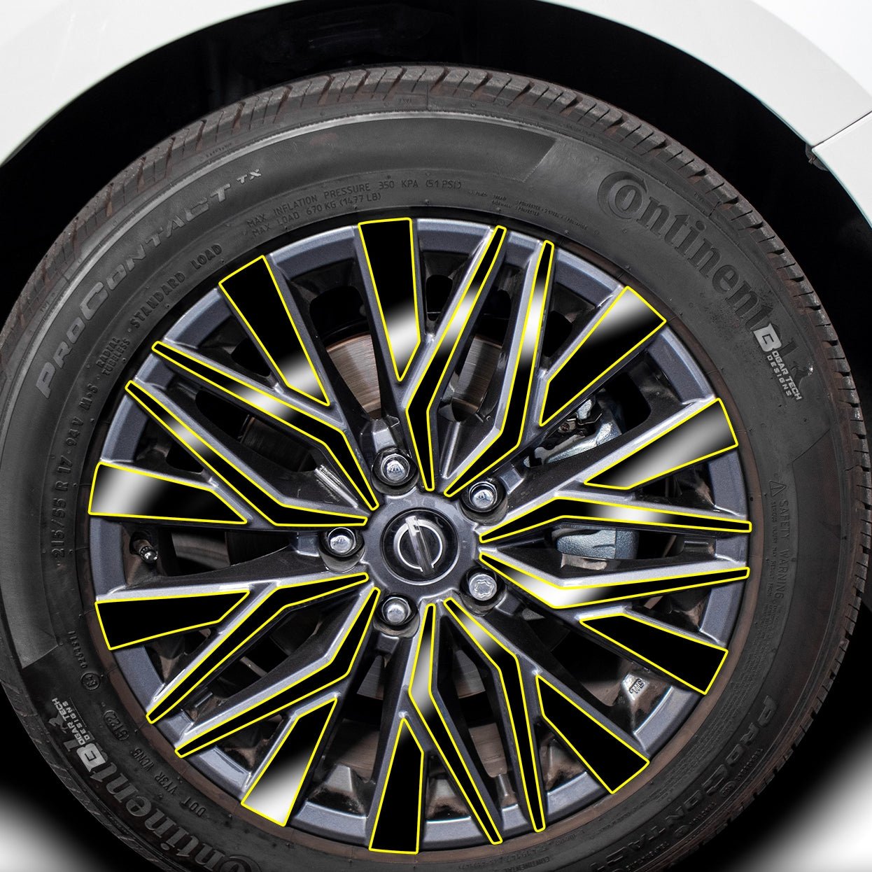 Vinyl Chrome Delete Wheel Sides Front Rear Bumper Trim Blackout Decal Stickers Overlay Film Fits Nissan Altima 2019 - 2025 - Bogar Tech Designs
